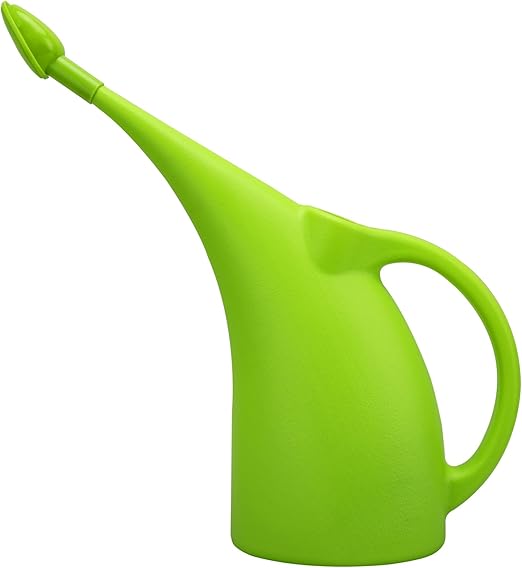 1/2 Gallon Plastic Watering Can with Removable Sprinkler Head – Long Spout Design for Indoor & Outdoor Plants (13" × 7")