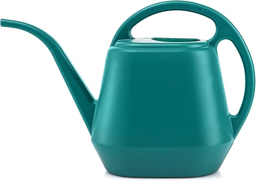 Green Plastic Watering Can with Long Spout and Dual Handles – Indoor & Outdoor Garden Use