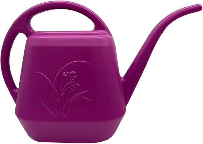 Purple Printed Long - Spout Watering Can, 1.5L Capacity Home Gardening Watering Tool, Creative Plant Watering Pot