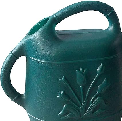 Dark Green Printed Long - Spout Watering Can, Large - Capacity Gardening Watering Tool, Size Approx.  Home Plant Care Kettle
