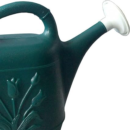 Dark Green Printed Long - Spout Watering Can, Large - Capacity Gardening Watering Tool, Size Approx.  Home Plant Care Kettle