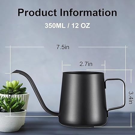 Minimalist Black Long - Spout Watering Can, Gardening Watering Pot for Succulents, Exquisite Green Plant Care Tool