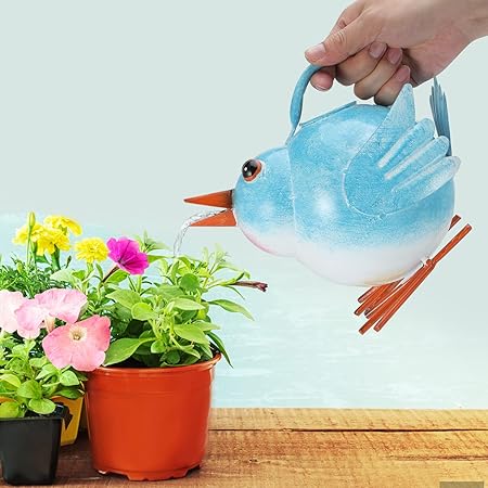 Blue Bird - Shaped Metal Watering Can, Creative Gardening Watering Tool