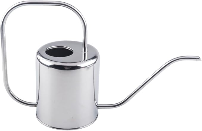 Stainless Steel Long - Spout Watering Can, Gardening Plant Watering Tool, Minimalist Design with Large Capacity