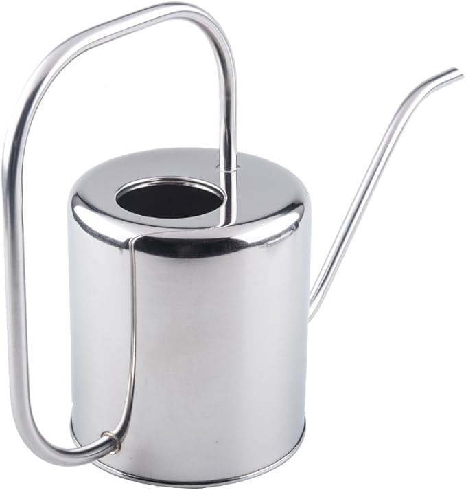 Stainless Steel Long - Spout Watering Can, Gardening Plant Watering Tool, Minimalist Design with Large Capacity