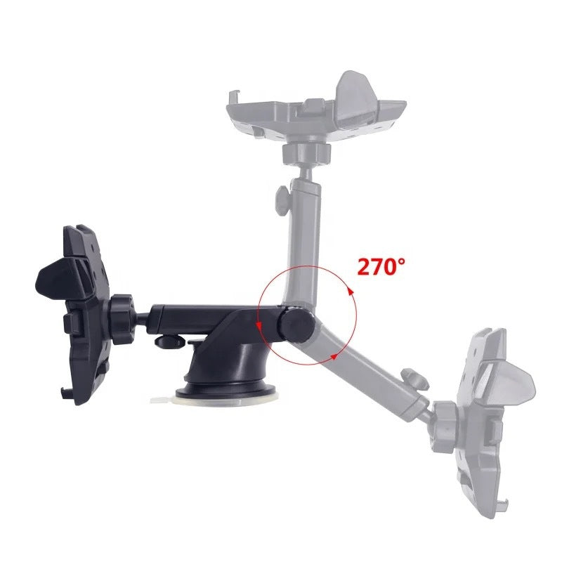 Car Dashboard/Windshield Suction Cup Phone Holder – Adjustable Telescopic Arm with Stable Clamp Mount for Hands-Free Navigation