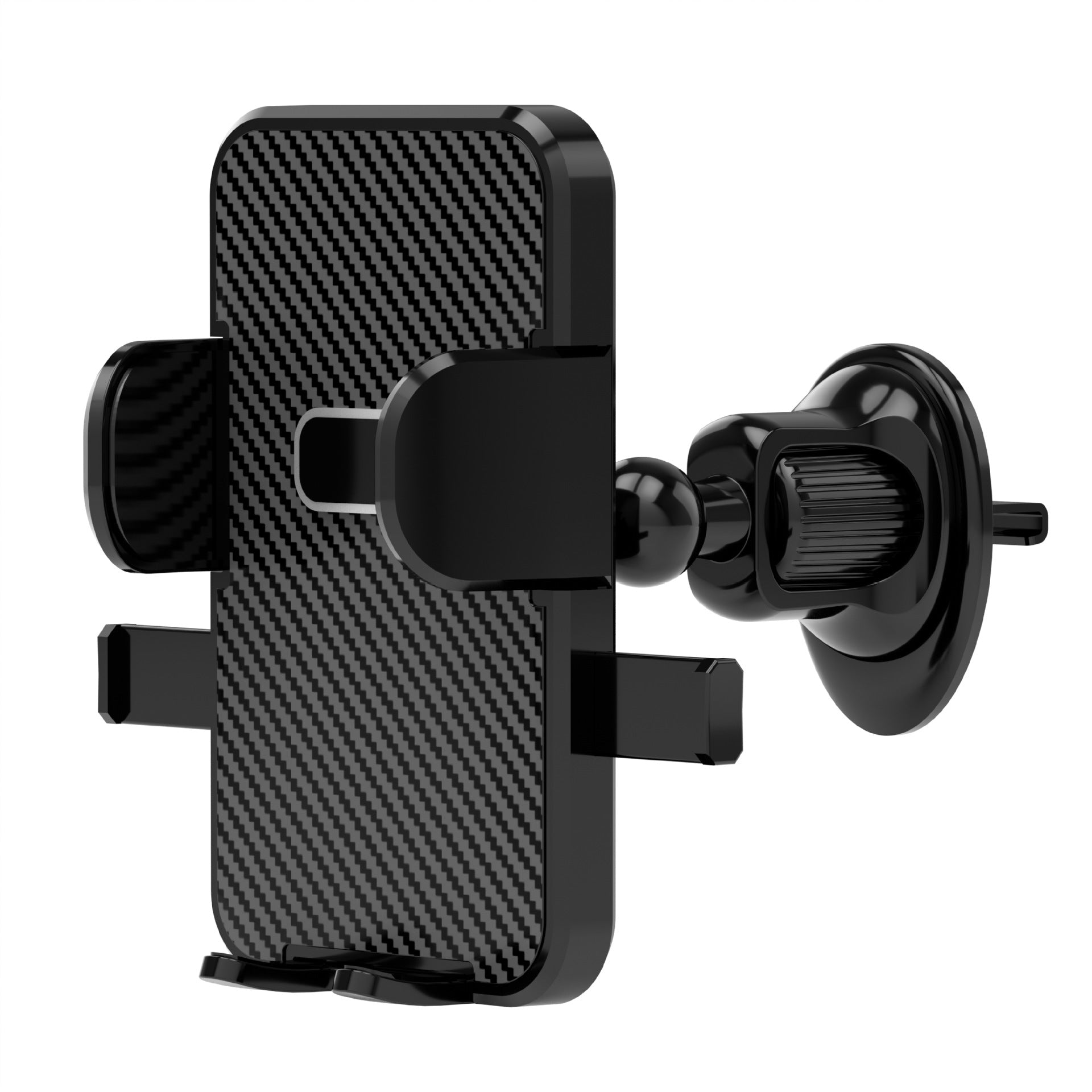 Car Air Vent Phone Holder – Adjustable Clamp Mount with Carbon Fiber Texture, Stable & Anti-Shake Design for Hands-Free Navigation