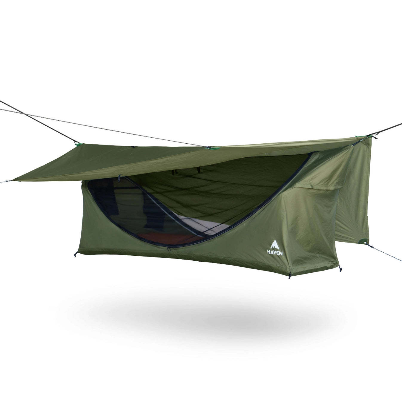 Haven Tents Lay Flat Hammock Tent with Mosquito Net - Includes Insulated Pad and Rainfly