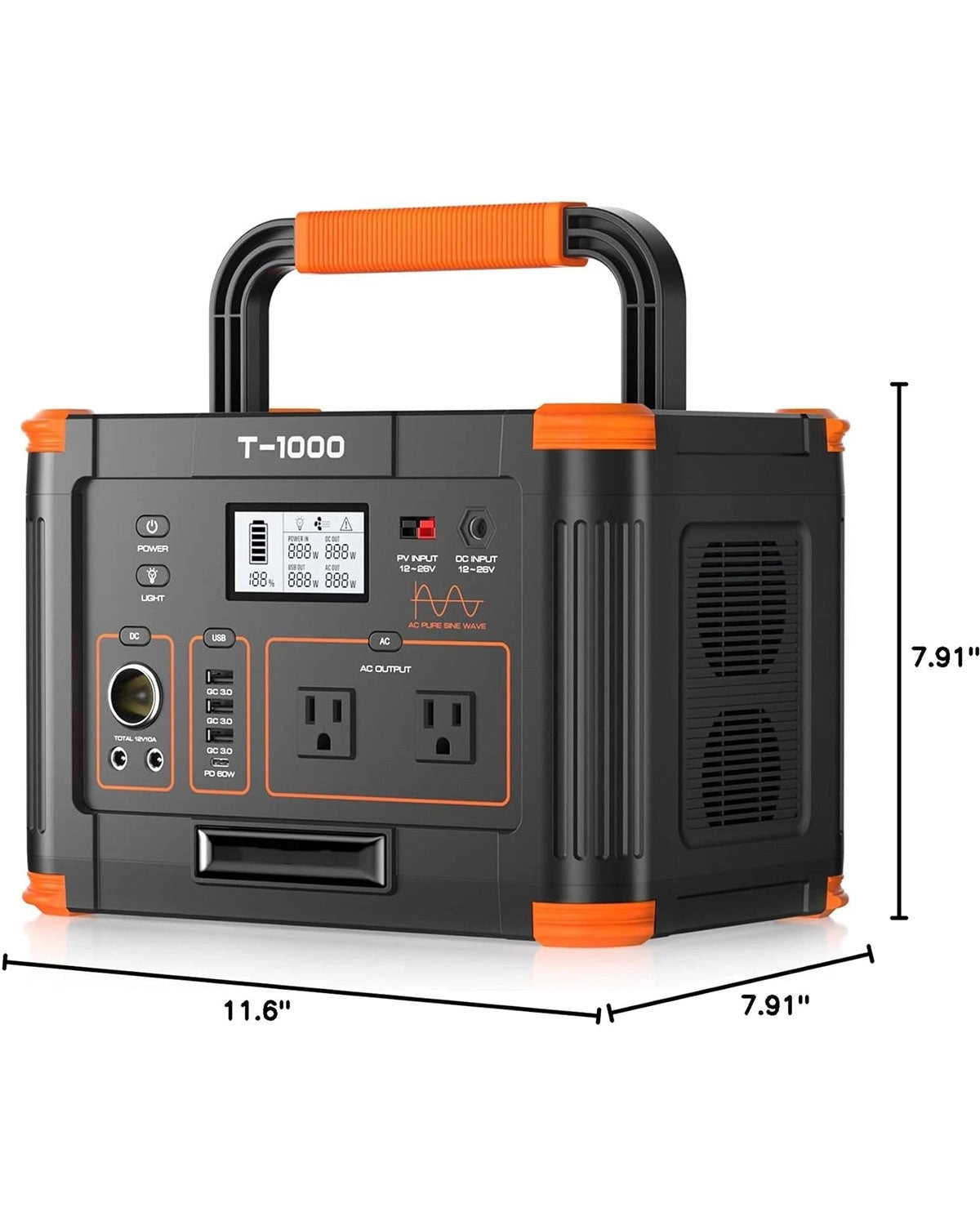 1000W Portable Power Station Accessories Only (No Unit)