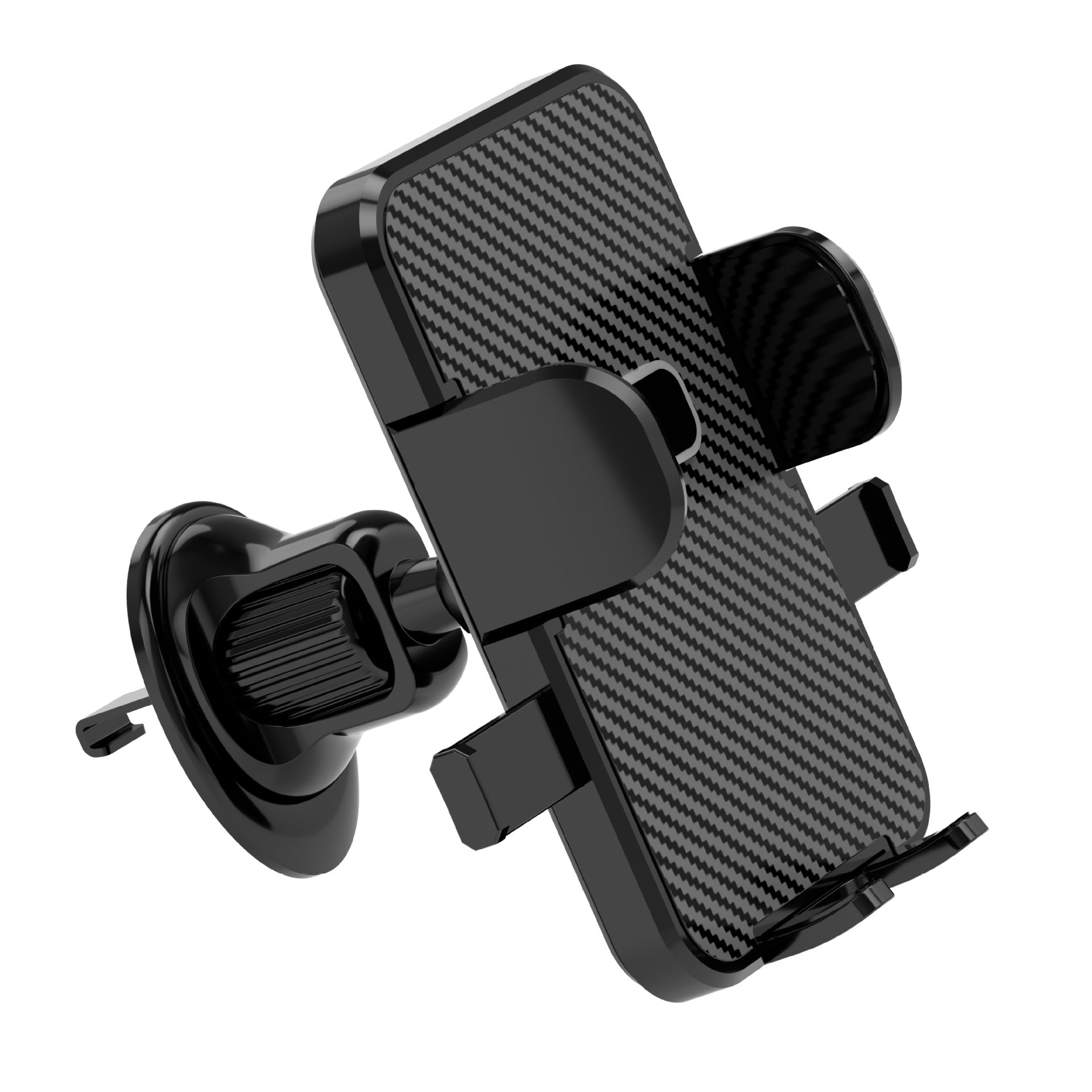 Car Air Vent Phone Holder – Adjustable Clamp Mount with Carbon Fiber Texture, Stable & Anti-Shake Design for Hands-Free Navigation